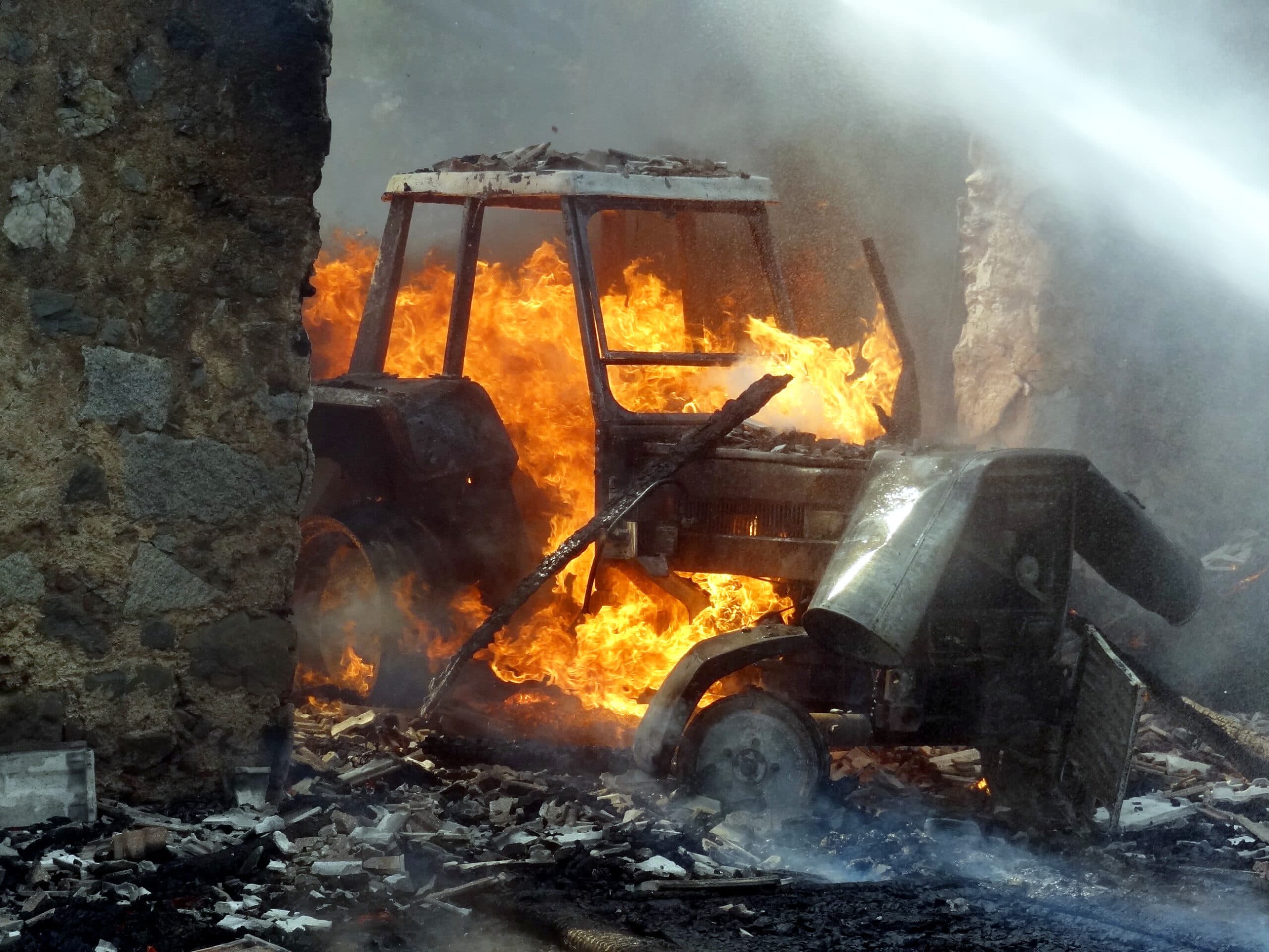 Heavy Equipment fire investigation